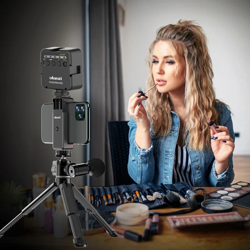 "Ultimate Vlogging Companion:  U-Vlog Lite Mini Tripod - 360° Ball Head, Cold Shoe, Selfie Stick - Perfect for Cameras, iPhones, Androids, and DSLRs!"