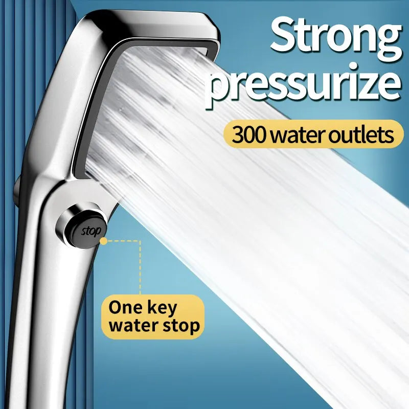 "High Pressure Universal Shower Head with Large Water Output"