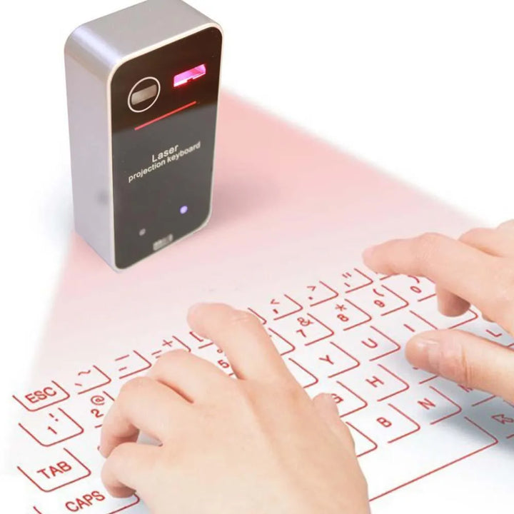 "Wireless Virtual Laser Keyboard with Mouse Function for All Devices"