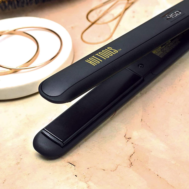 Sleek & Smooth Hair with  Pro Signature Ceramic + Tourmaline Flat Iron - 1 Inch Plates