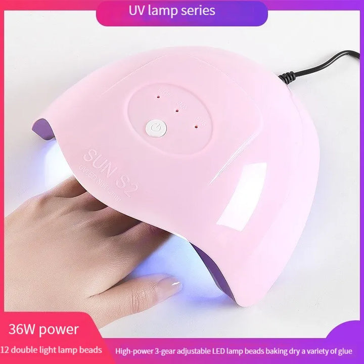 "36W USB Nail Light Therapy Machine with Double Light Source and Timer"