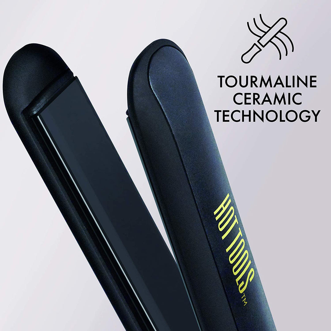 Sleek & Smooth Hair with  Pro Signature Ceramic + Tourmaline Flat Iron - 1 Inch Plates