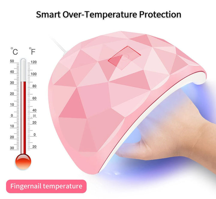 "Professional 18-LED UV Nail Dryer Lamp for Gel Polish - USB Rechargeable Manicure Equipment"