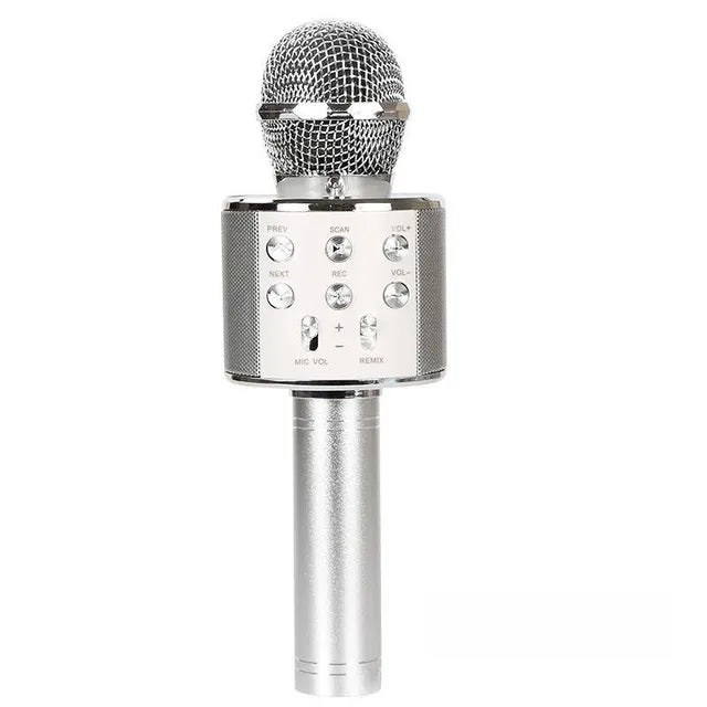 Spectacular Karaoke Mic - For Adults and Kids - Rechargeable Bluetooth Speaker with Wireless Microphone and Voice Changer