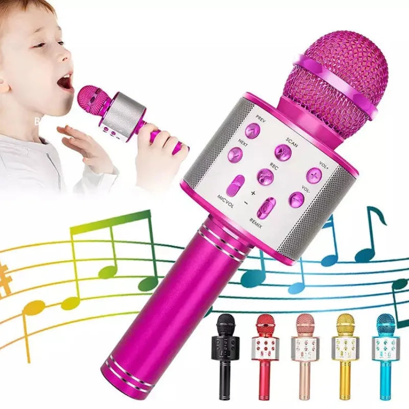 Spectacular Karaoke Mic - For Adults and Kids - Rechargeable Bluetooth Speaker with Wireless Microphone and Voice Changer