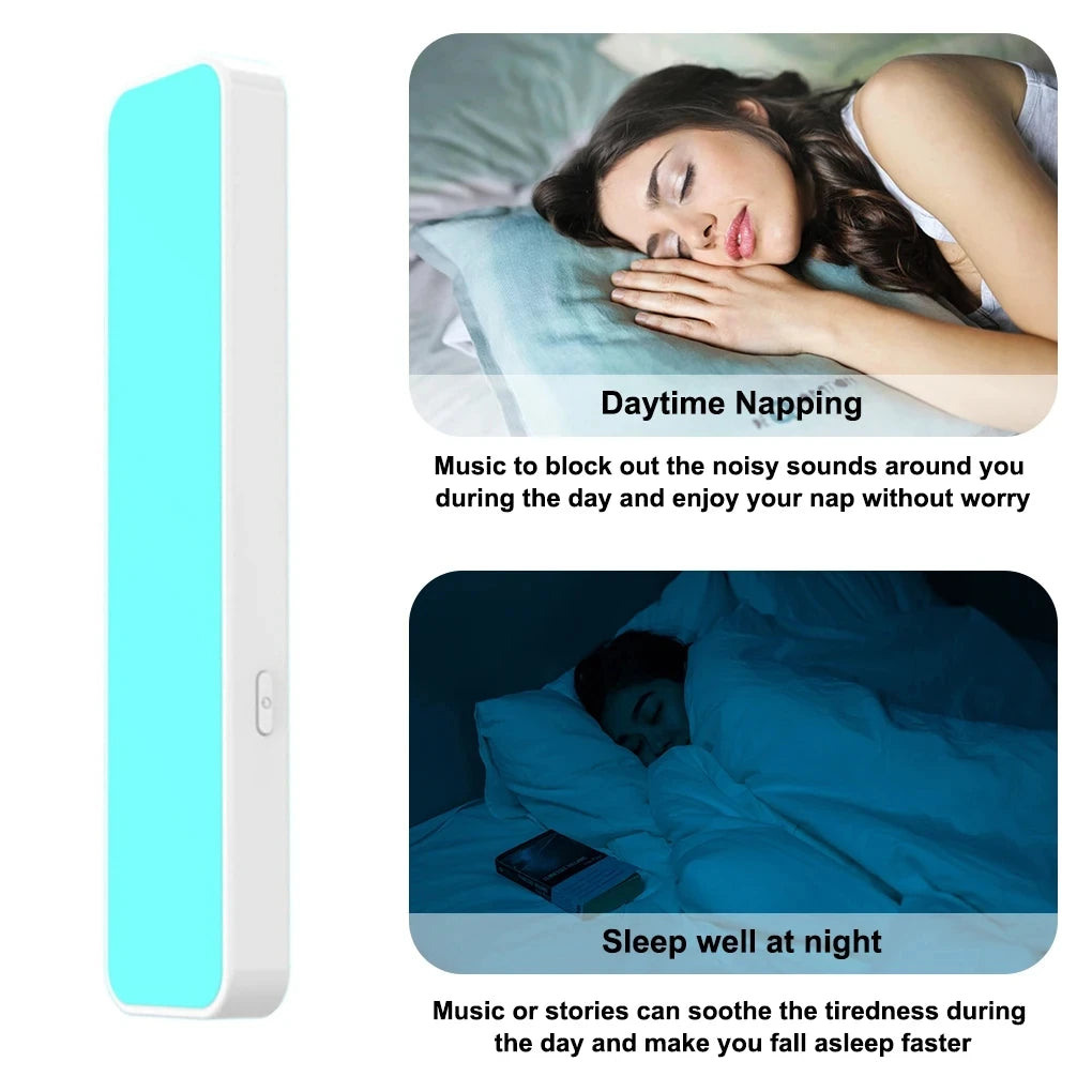 "Blue Bone Conduction Music Box Speaker for Restful Sleep"