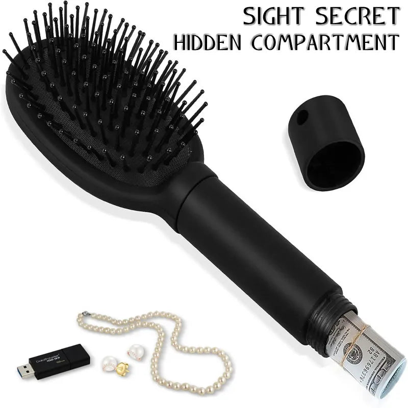 "Secret Storage Hair Comb: Hide Cash, Jewelry, and More on the Go!"