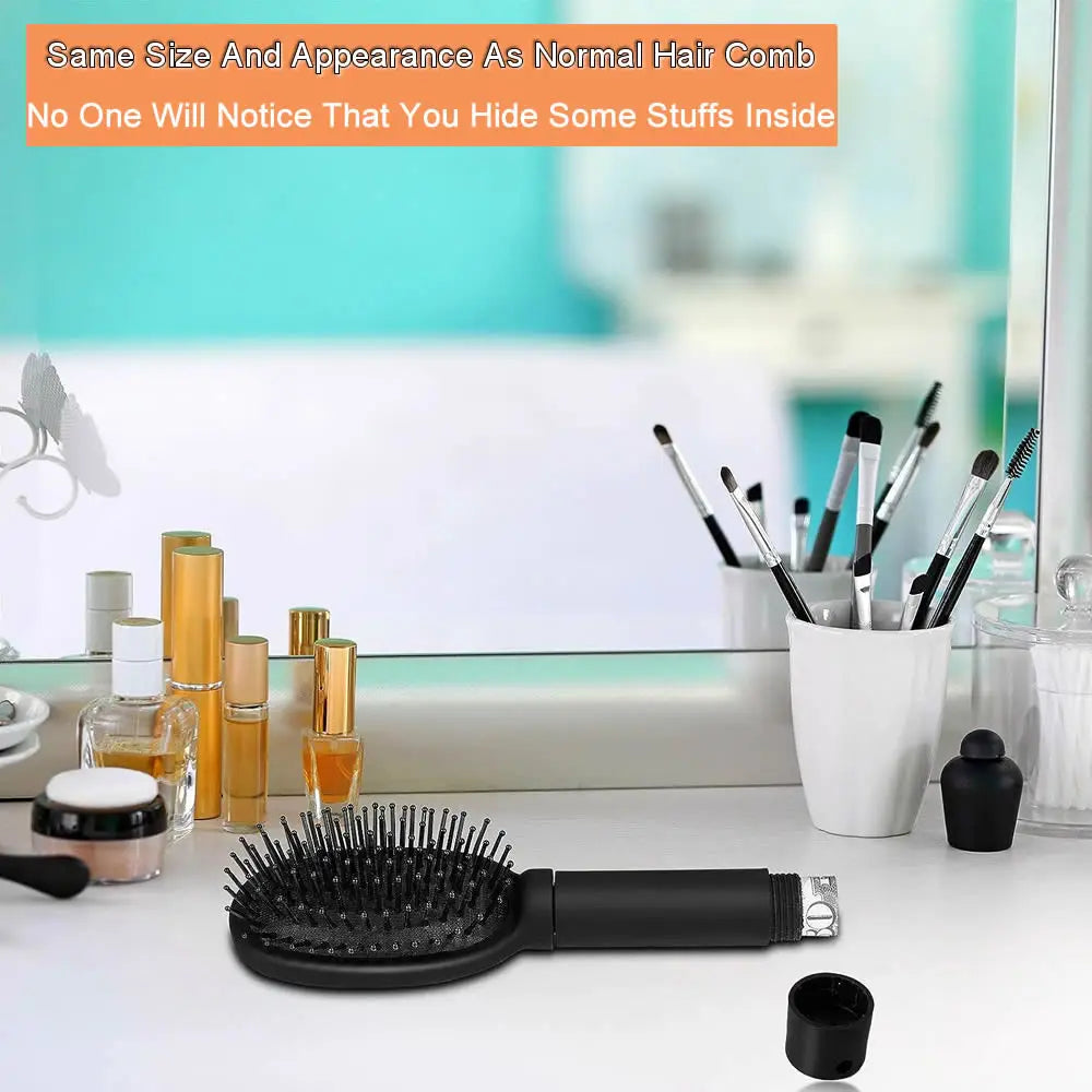 "Secret Storage Hair Comb: Hide Cash, Jewelry, and More on the Go!"