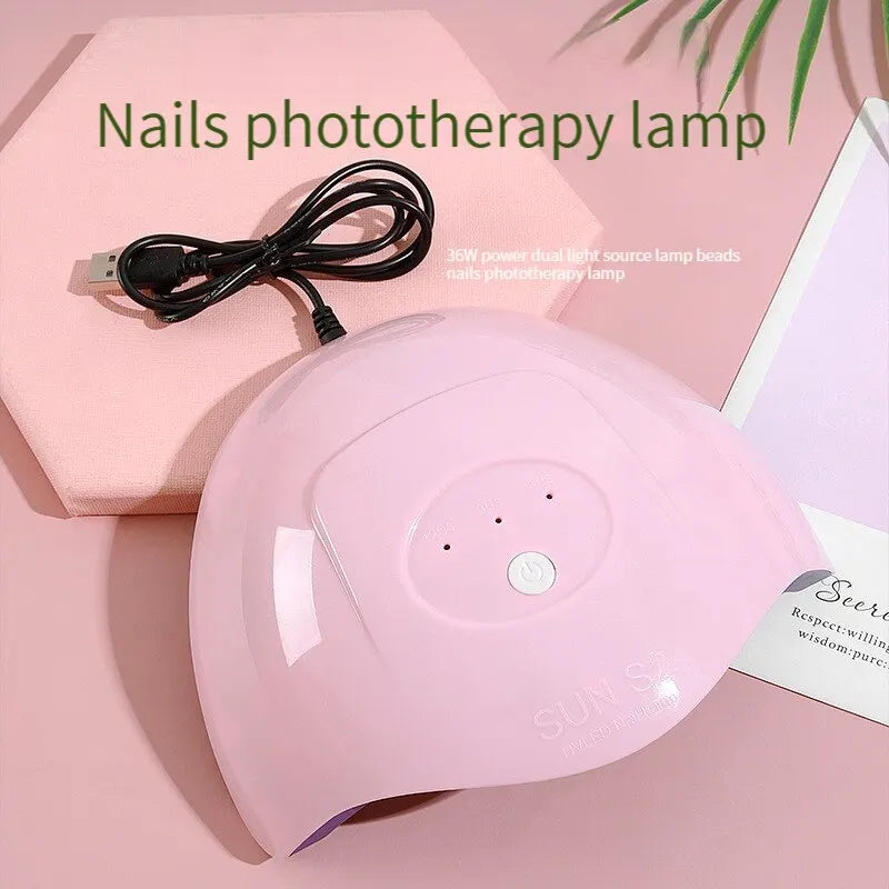 "36W USB Nail Light Therapy Machine with Double Light Source and Timer"