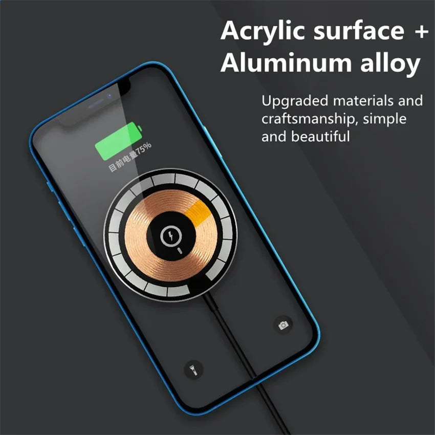 "Ultimate 100W Magnetic Wireless Charger Pad for iPhone, Airpods & More - Fast Charging Station with Macsafe PD Technology"