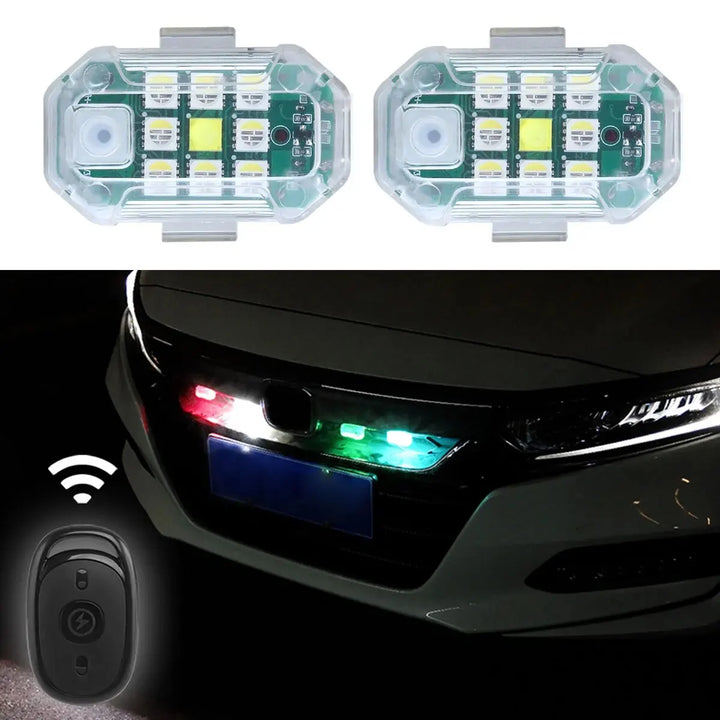"Wireless Remote Controlled LED Strobe Light for Drones - Illuminate the Skies with Flashing Lights!"