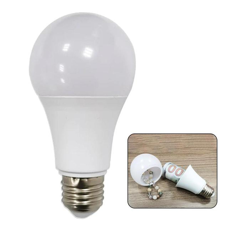 "Secret Light Bulb Diversion Safe: Hidden Storage Money Box"