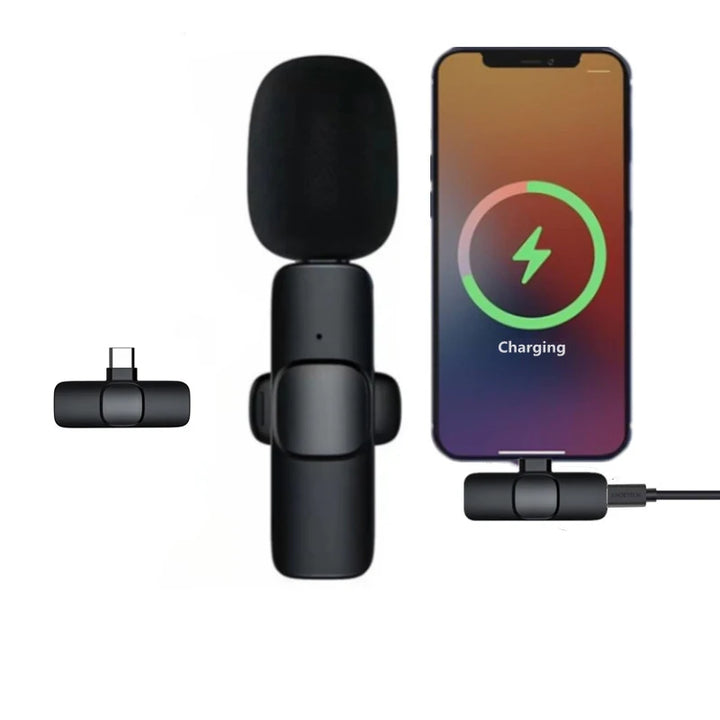 " Wireless Lavalier Microphone: Enhance Your Live Broadcasts, Interviews, and Vlogs with Professional Sound Quality!"