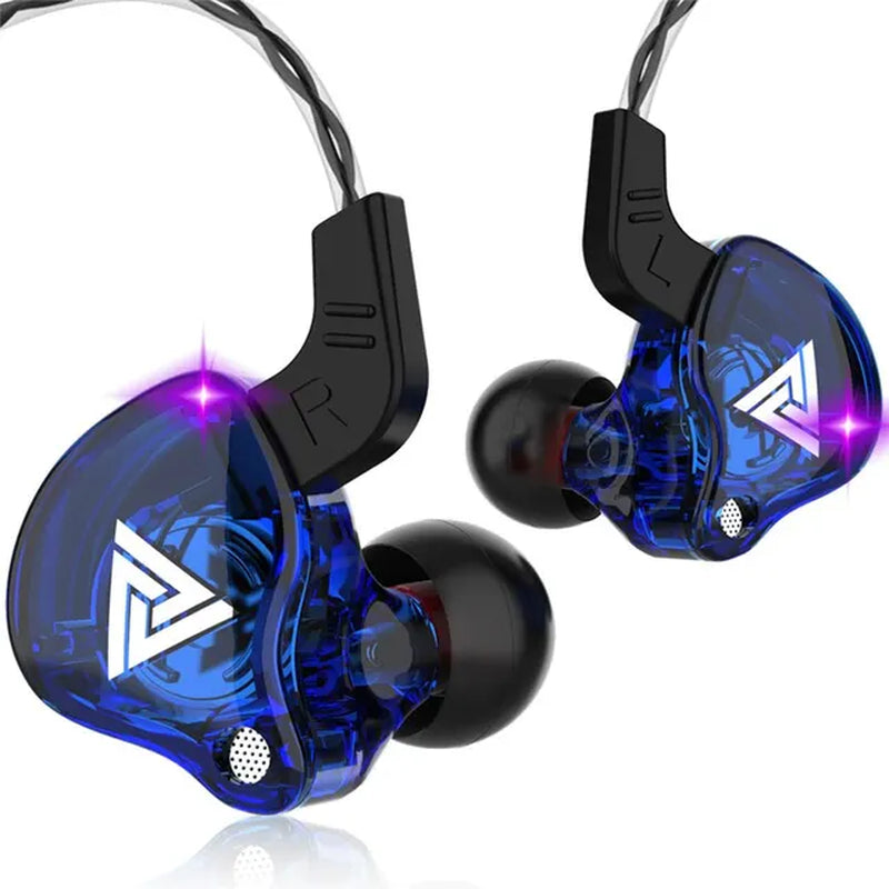 "QKZ AK6 Copper Driver Hifi Earphones - Bass-Boosted Stereo Headphones with Mic"