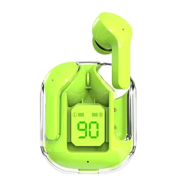 "Air 31: Transparent True Wireless Bluetooth Earbuds with LED Display - Perfect for Sports and Workouts!"