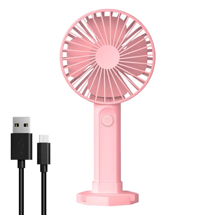 "Mini Portable USB Rechargeable Handheld Fan - Perfect for Office, Dorm, and On-the-Go!"
