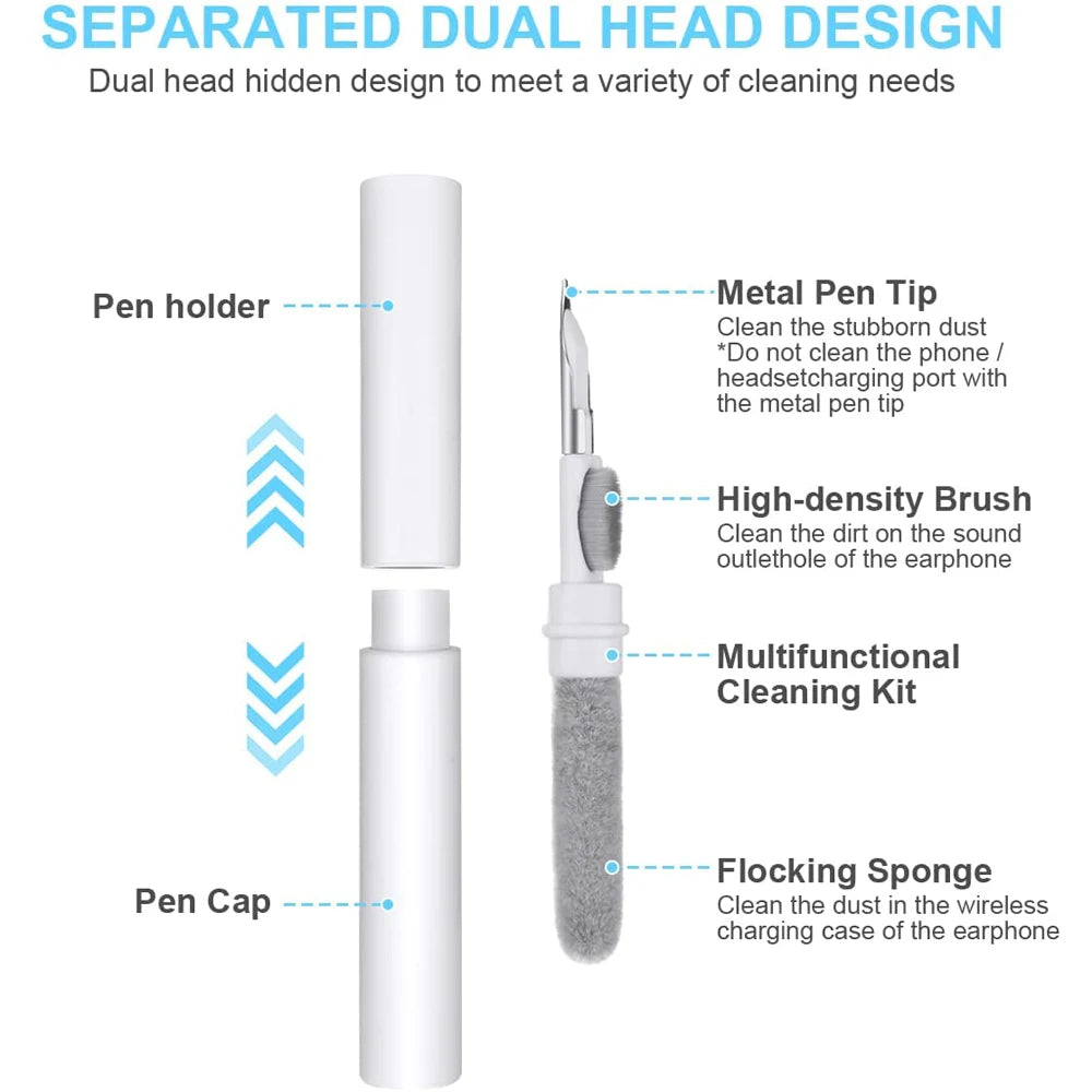 "Ultimate Airpods Pro Cleaning Kit for All Bluetooth Earphones - Includes Cleaning Pen, Brush, and Tools for Samsung, Xiaomi, Airdots, Huawei"