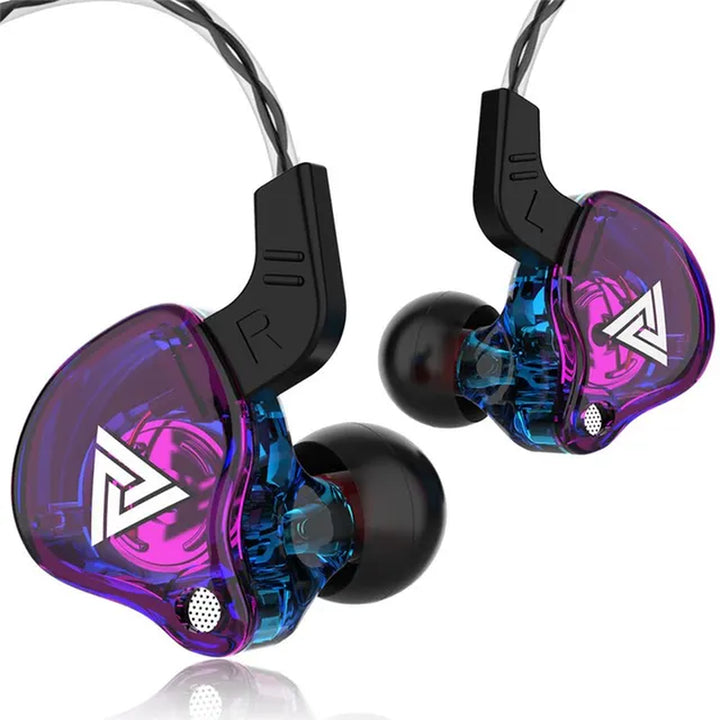 "QKZ AK6 Copper Driver Hifi Earphones - Bass-Boosted Stereo Headphones with Mic"