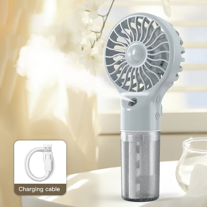 "Bladeless Neckband Fan: Portable Mini Neck Fan with Digital Display and USB Rechargeable Power"