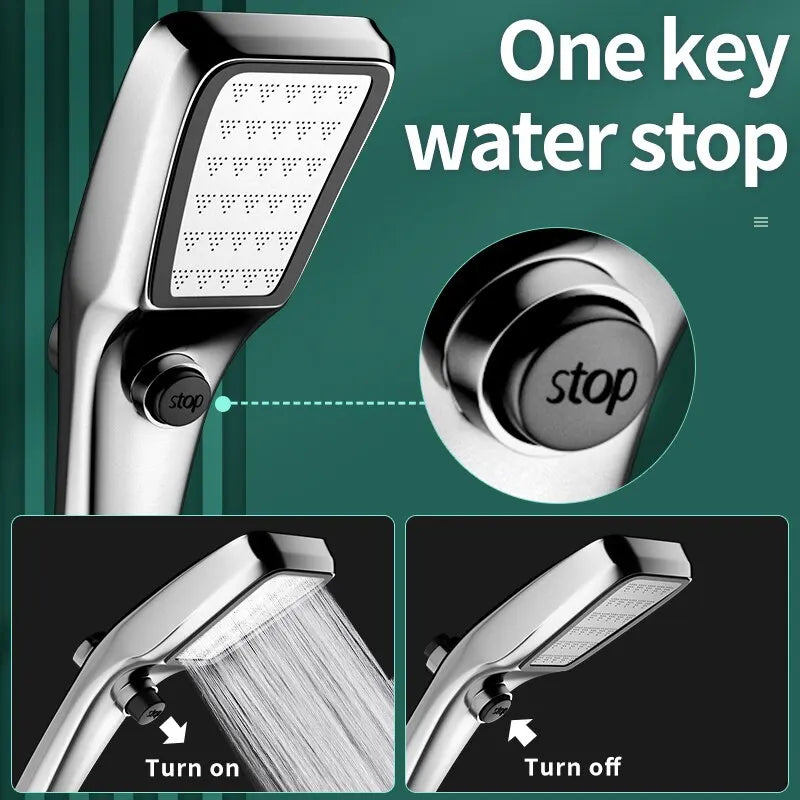 "High Pressure Universal Shower Head with Large Water Output"