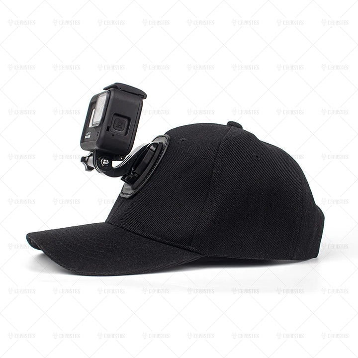 "Sun Cap with Camera Mount for Ultimate Outdoor Adventures!"