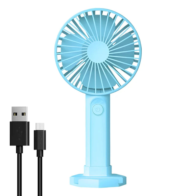 "Mini Portable USB Rechargeable Handheld Fan - Perfect for Office, Dorm, and On-the-Go!"
