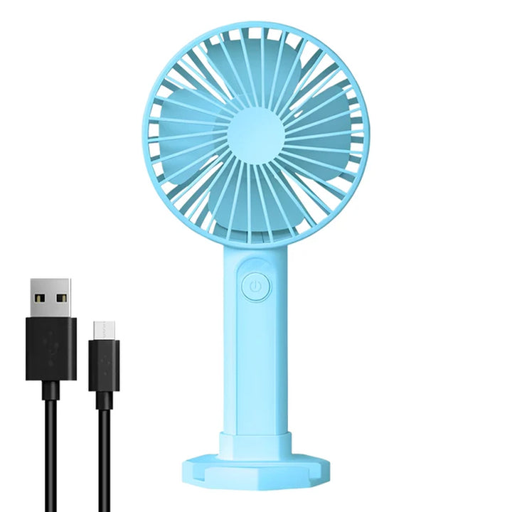 "Mini Portable USB Rechargeable Handheld Fan - Perfect for Office, Dorm, and On-the-Go!"
