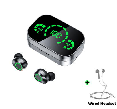 YD03 Wireless Bluetooth Headset - TWS Large Screen Smart Digital Display In Ear Breathing Light - Divo Arc Enterprise LLC