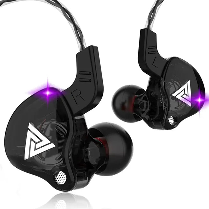 "QKZ AK6 Copper Driver Hifi Earphones - Bass-Boosted Stereo Headphones with Mic"