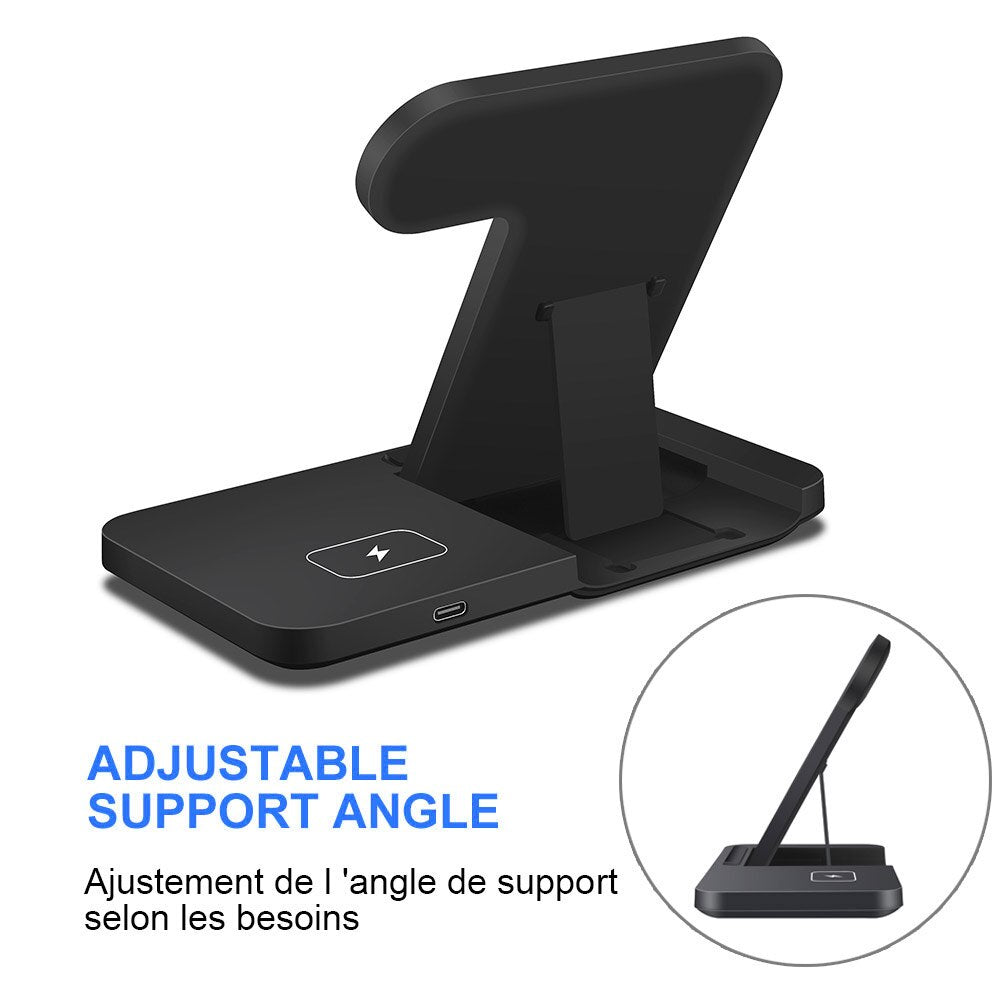 3 in 1 Wireless Charger for Iphone 14 13 12 11 XS XR X 8 Airpods Pro Apple Watch 8 7 SE 15W Fast Charging Stand for Samsung S22