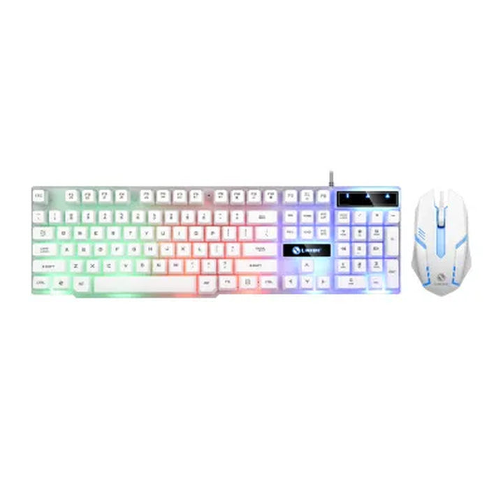 LED Backlight Gaming Wired Keyboard and Mouse Set USB Keyboards Ergonomics Gamer Mouse Holder Key Board Computer Game Keyboard