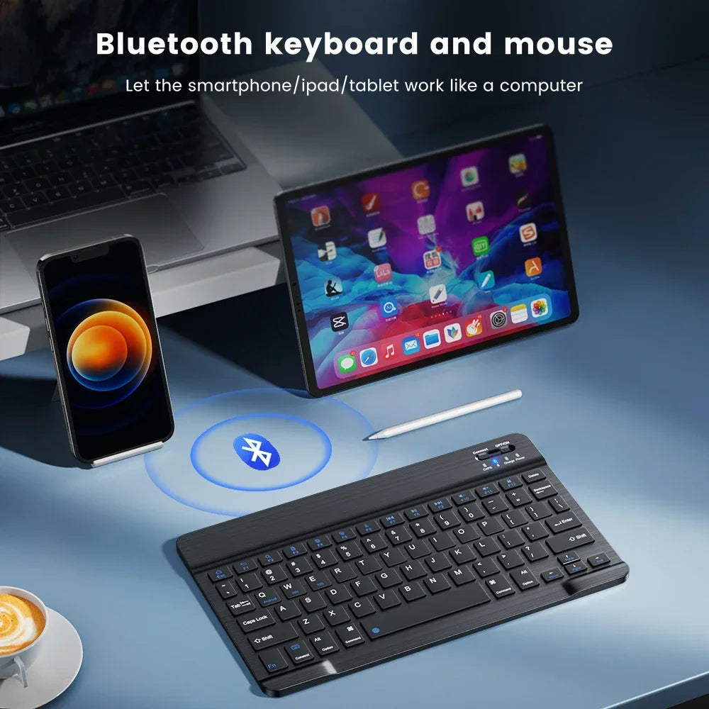 Wireless Keyboard Bluetooth-Compatible Keyboard for Android IOS Windows Mini 78-Key Keybaord Gaming for PC Ipad Tablet Keyboards