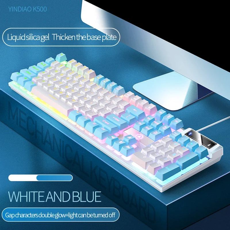 Keyboard Gaming Wired Laptop Desktops PC Computer Office Accessories Low Profile Gamer Keyboards with Numpad