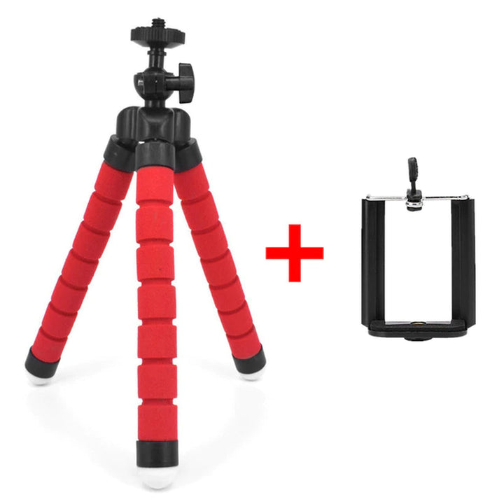 Mini Sponge Octopus Tripods for Phone Camera Holder Clip Mobile Phone Camera Mount Tripod Stand Clip Bluetooth Remote for Gopro