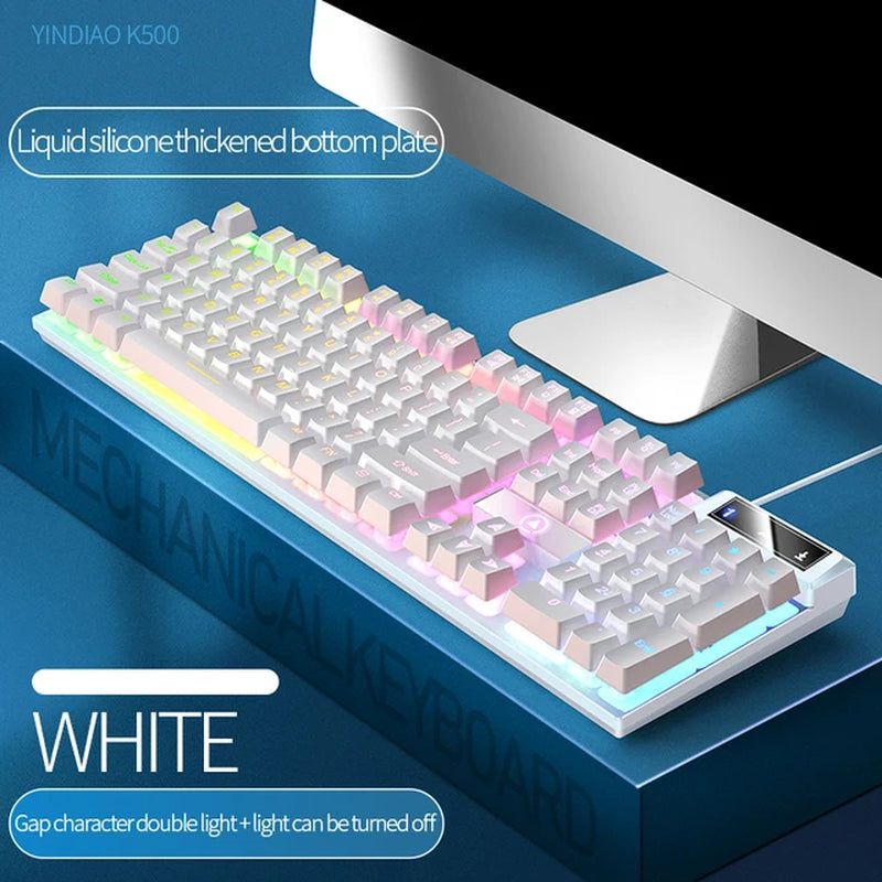 Keyboard Gaming Wired Laptop Desktops PC Computer Office Accessories Low Profile Gamer Keyboards with Numpad