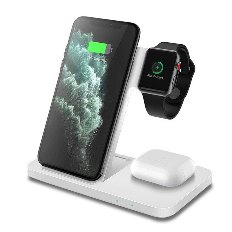 3 in 1 Wireless Charger for Iphone 14 13 12 11 XS XR X 8 Airpods Pro Apple Watch 8 7 SE 15W Fast Charging Stand for Samsung S22