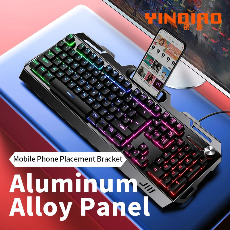 Keyboard Gaming Wired Laptop Desktops PC Computer Office Accessories Low Profile Gamer Keyboards with Numpad