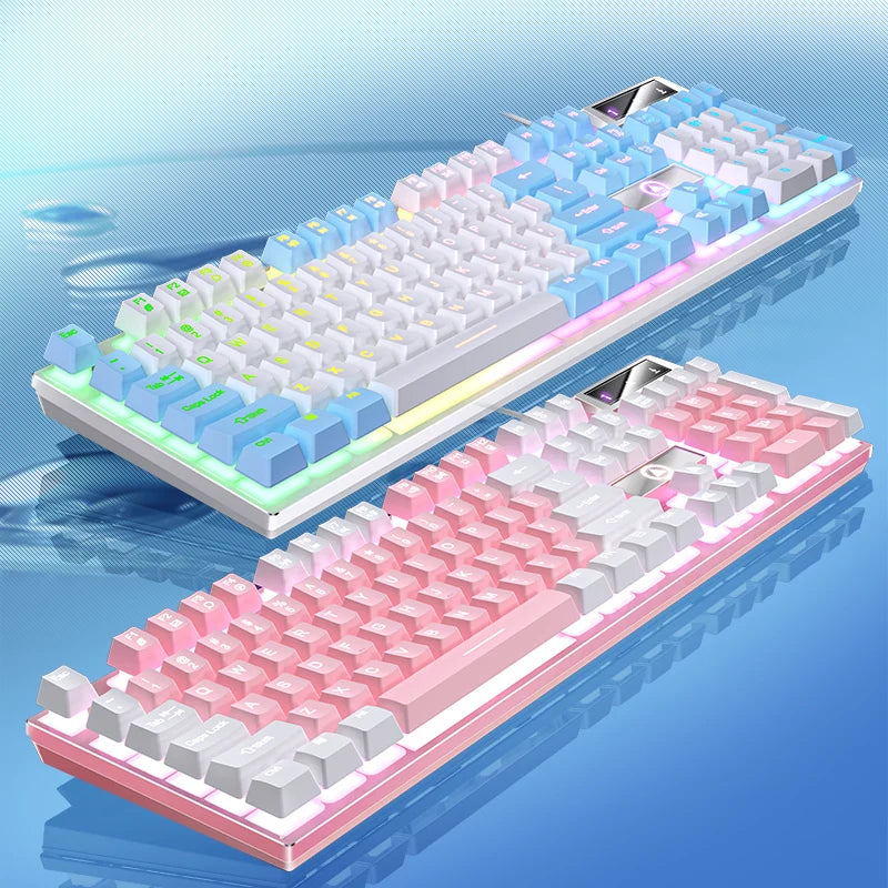 Keyboard Gaming Wired Laptop Desktops PC Computer Office Accessories Low Profile Gamer Keyboards with Numpad