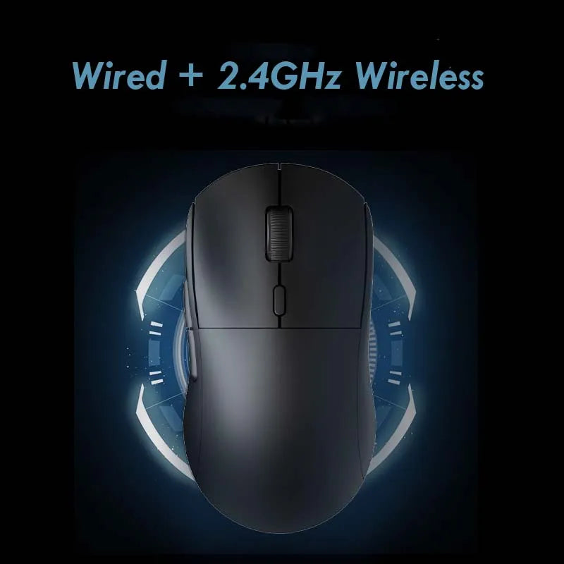 AJ199 Wireless 2.4Ghz + Wired Gaming Mouse PAW3395 for Gaming Laptop PC Optical