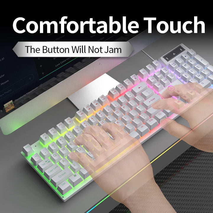 Keyboard Gaming Wired Laptop Desktops PC Computer Office Accessories Low Profile Gamer Keyboards with Numpad