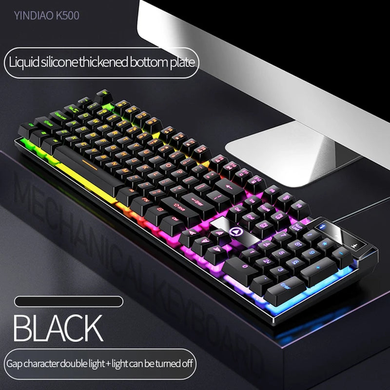 Keyboard Gaming Wired Laptop Desktops PC Computer Office Accessories Low Profile Gamer Keyboards with Numpad